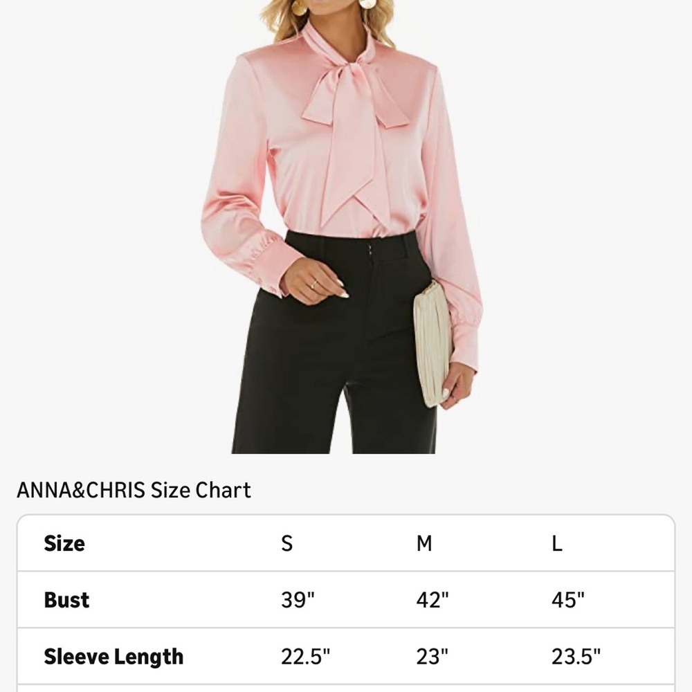 Amazon Essentials Women's Blouse in Blush with Bow Detail - Picture 3 of 14